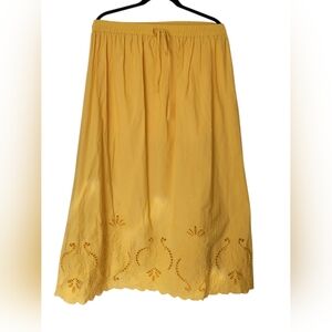 Moon River Yellow Midi Skirt